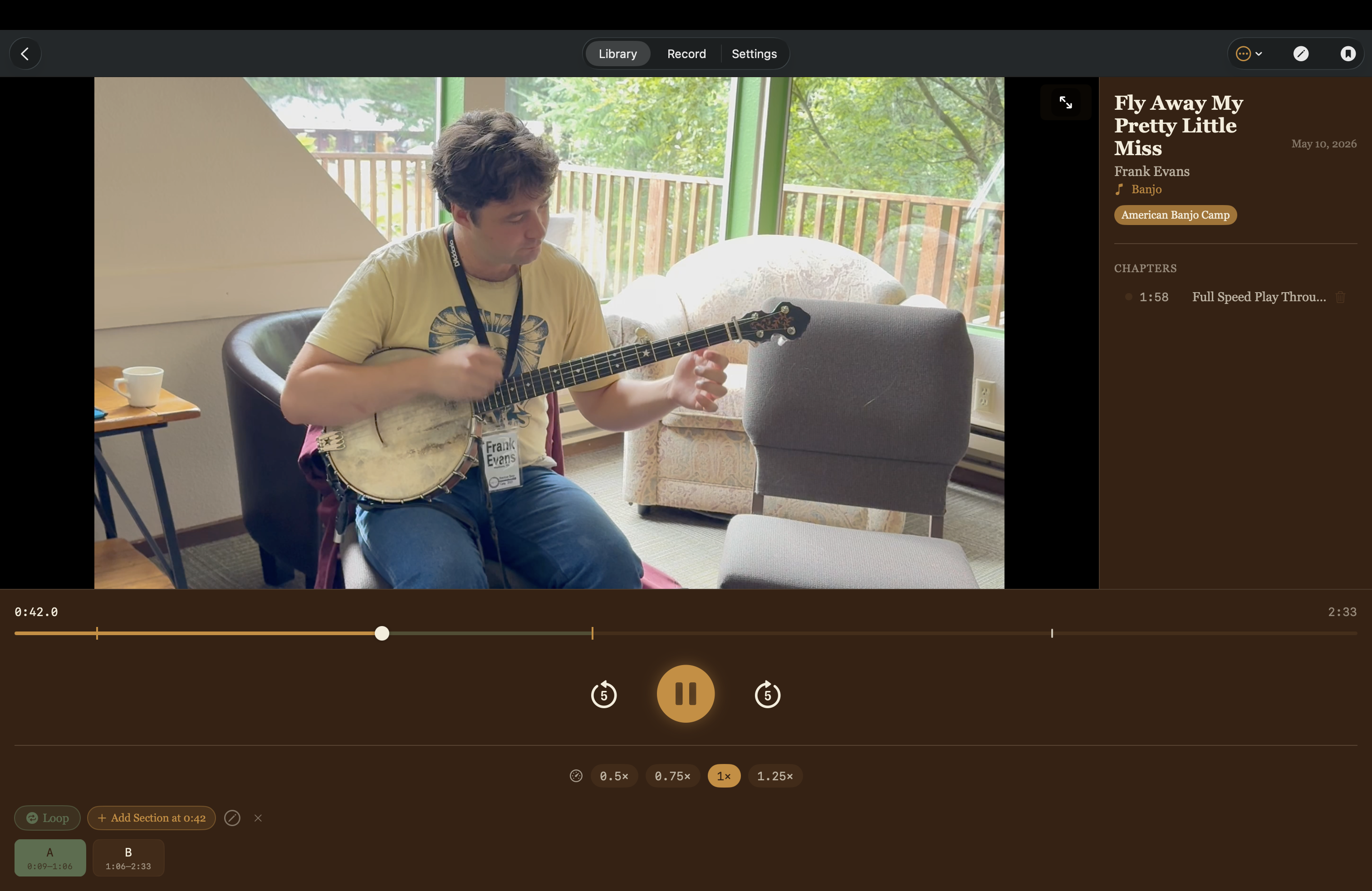 Woodshed playback on Mac